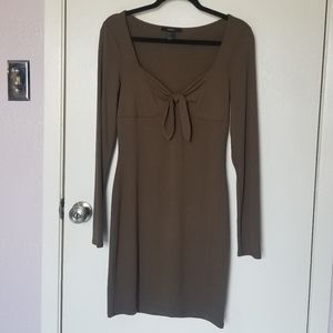 Forever 21 bodycon dark green dress